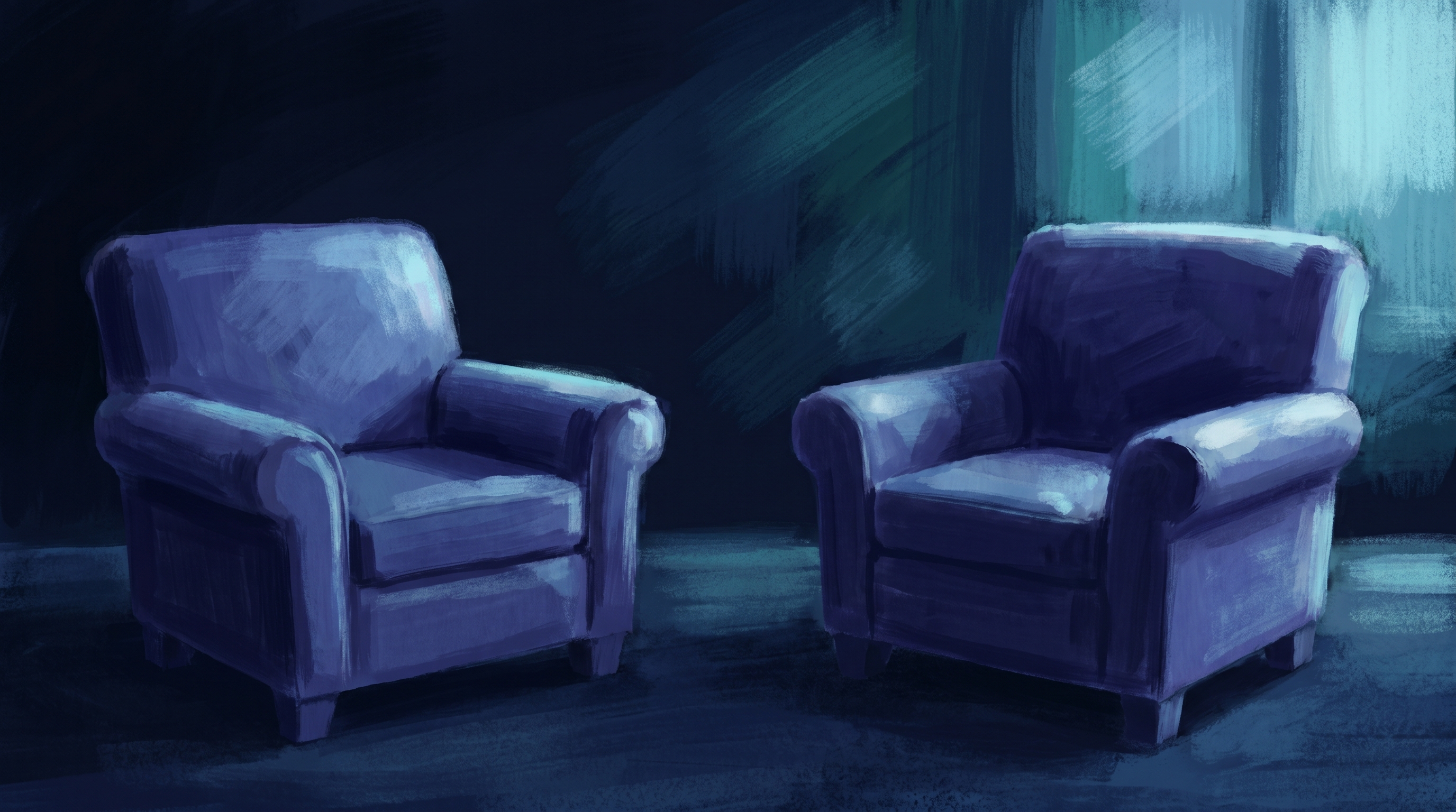 Armchairs Gouache