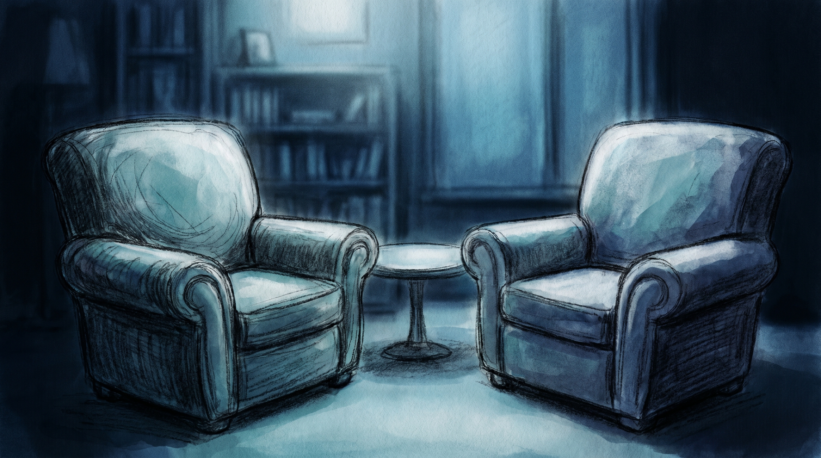 Charcoal + Blue Wash