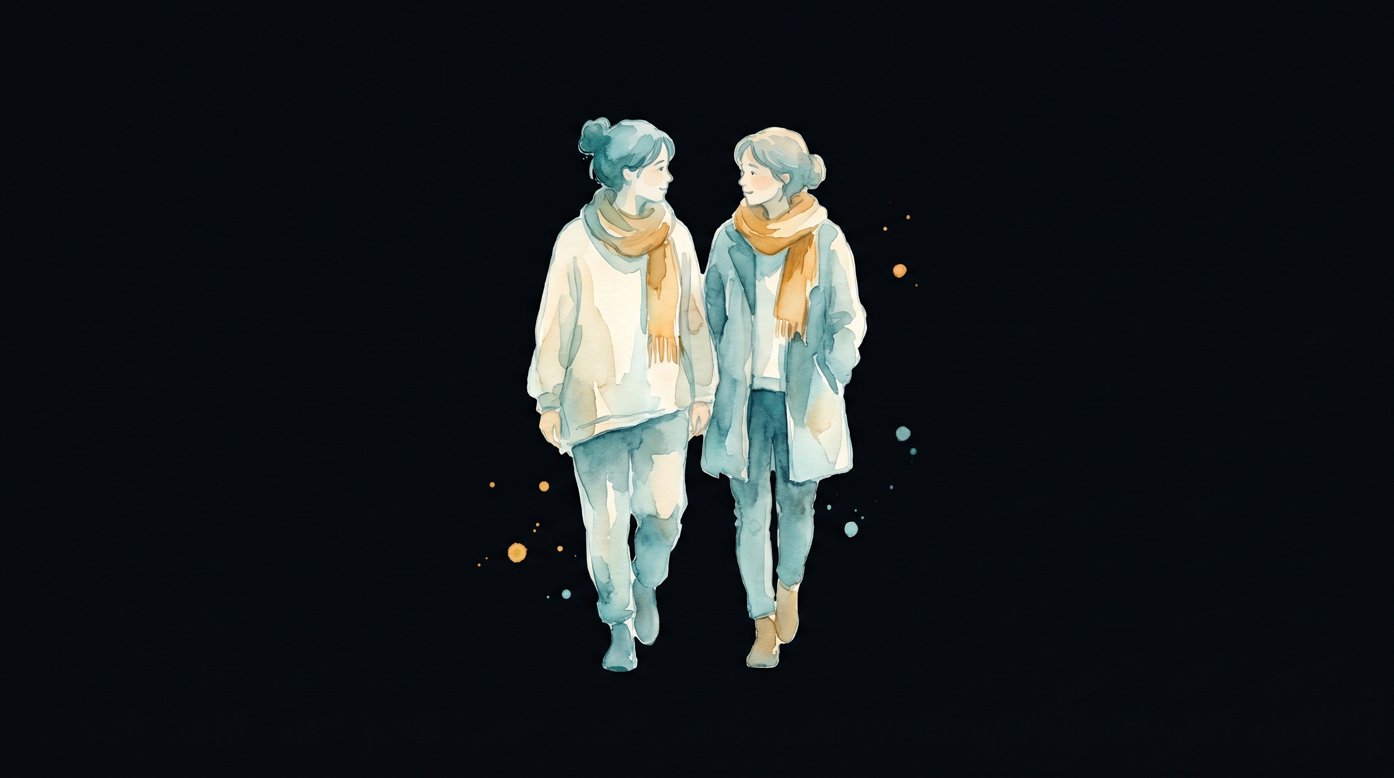 Two Women Walking